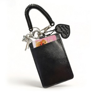 質感黑PU透明視窗證件卡套