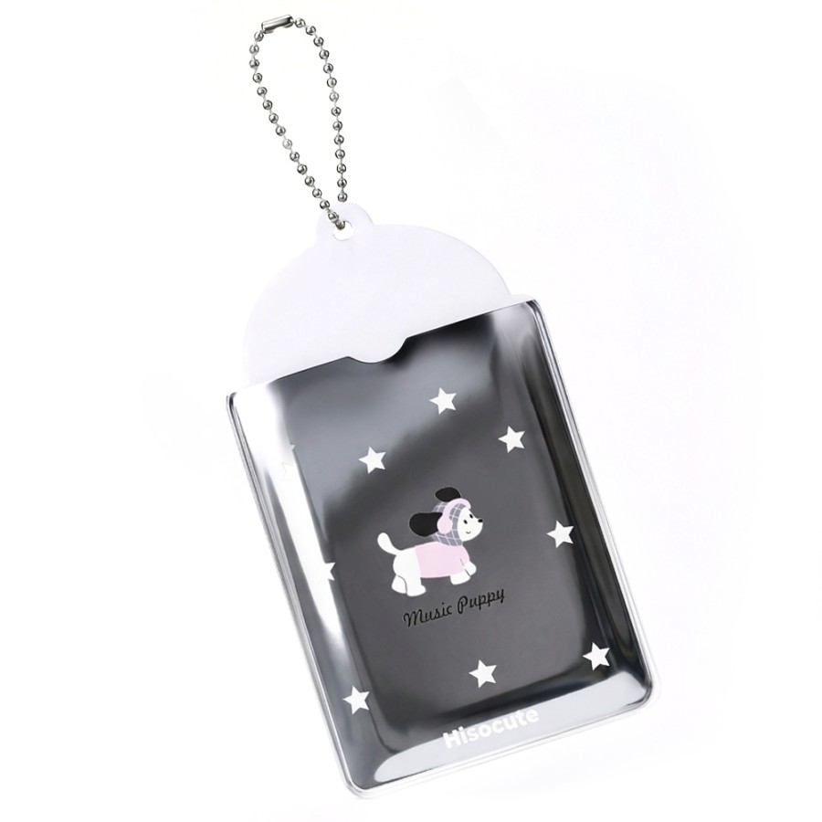 銀灰卡通小狗展示卡套