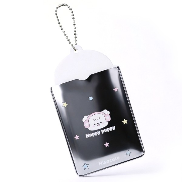 銀灰耳機小狗展示卡套