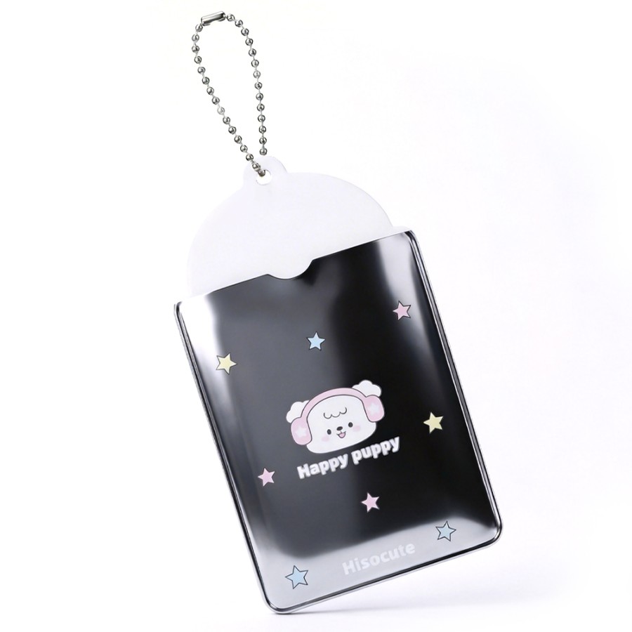 銀灰耳機小狗展示卡套