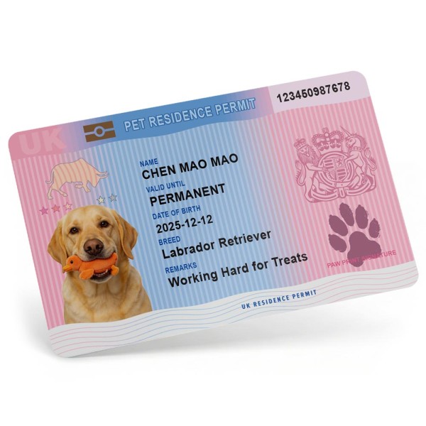 英倫風寵物身份證