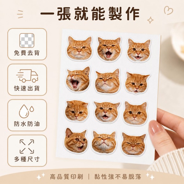 大頭貼紙｜人物與寵物頭像都能做